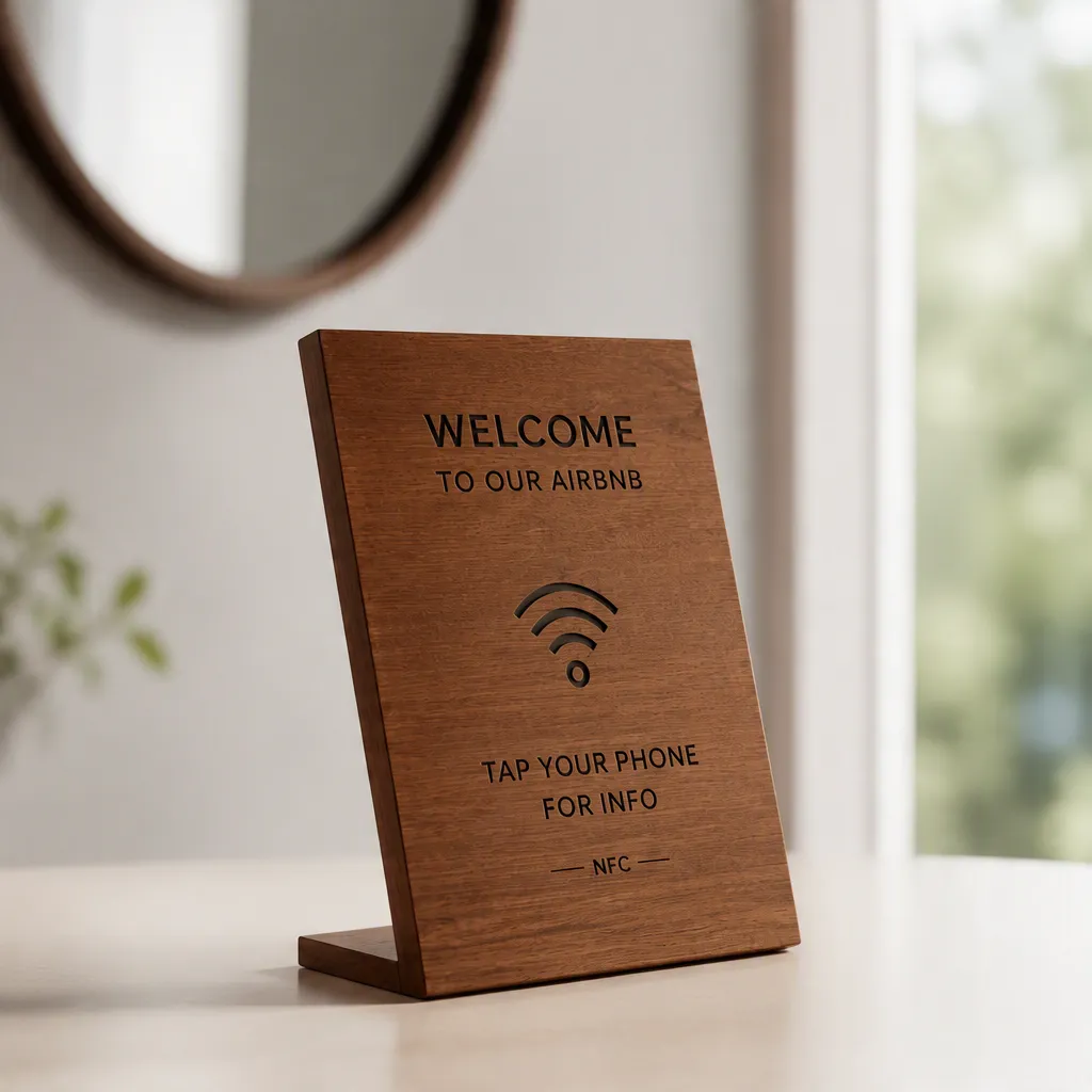 Studio shot of the Aldaba plaque in walnut and slate finishes